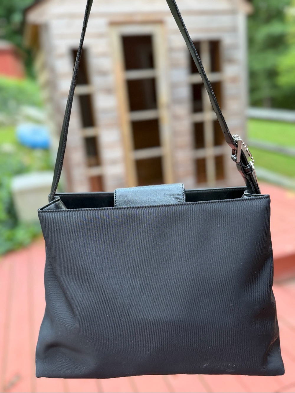 VINTAGE Coach Mercer Twill Shoulder Bag Black G9K-7412 With COA - Picture 2 of 16